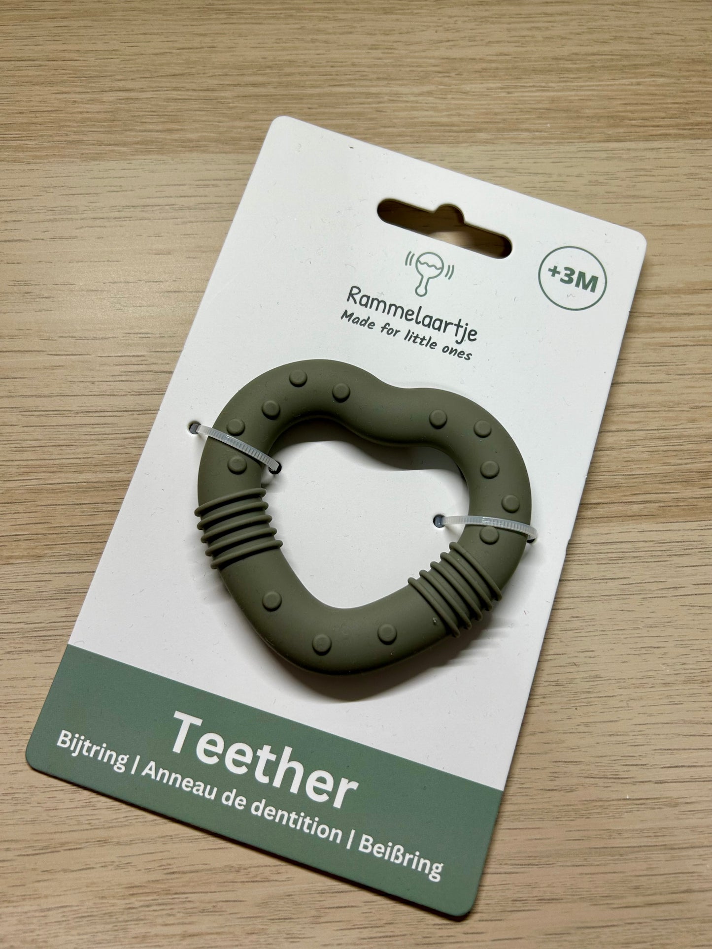 Anneau de dentition Cœur - Sauge