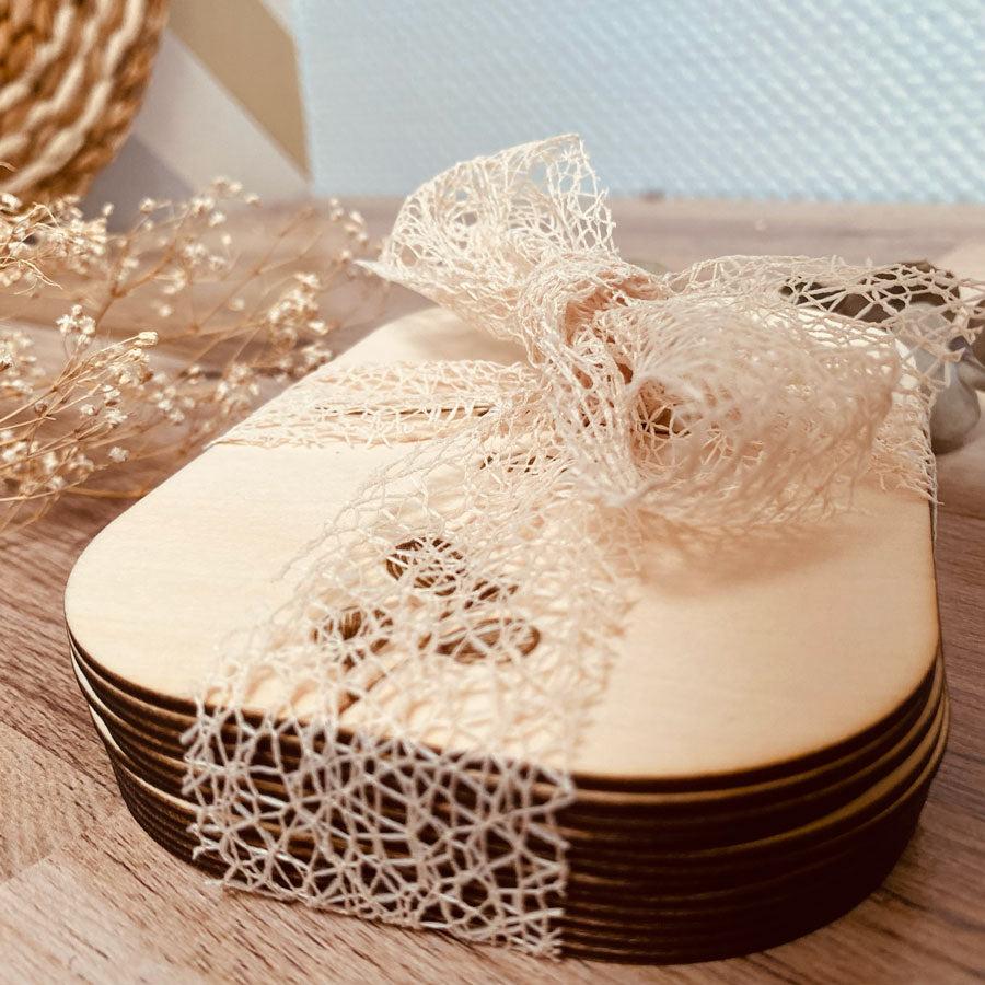 Carte étape en bois - Première année de bébé