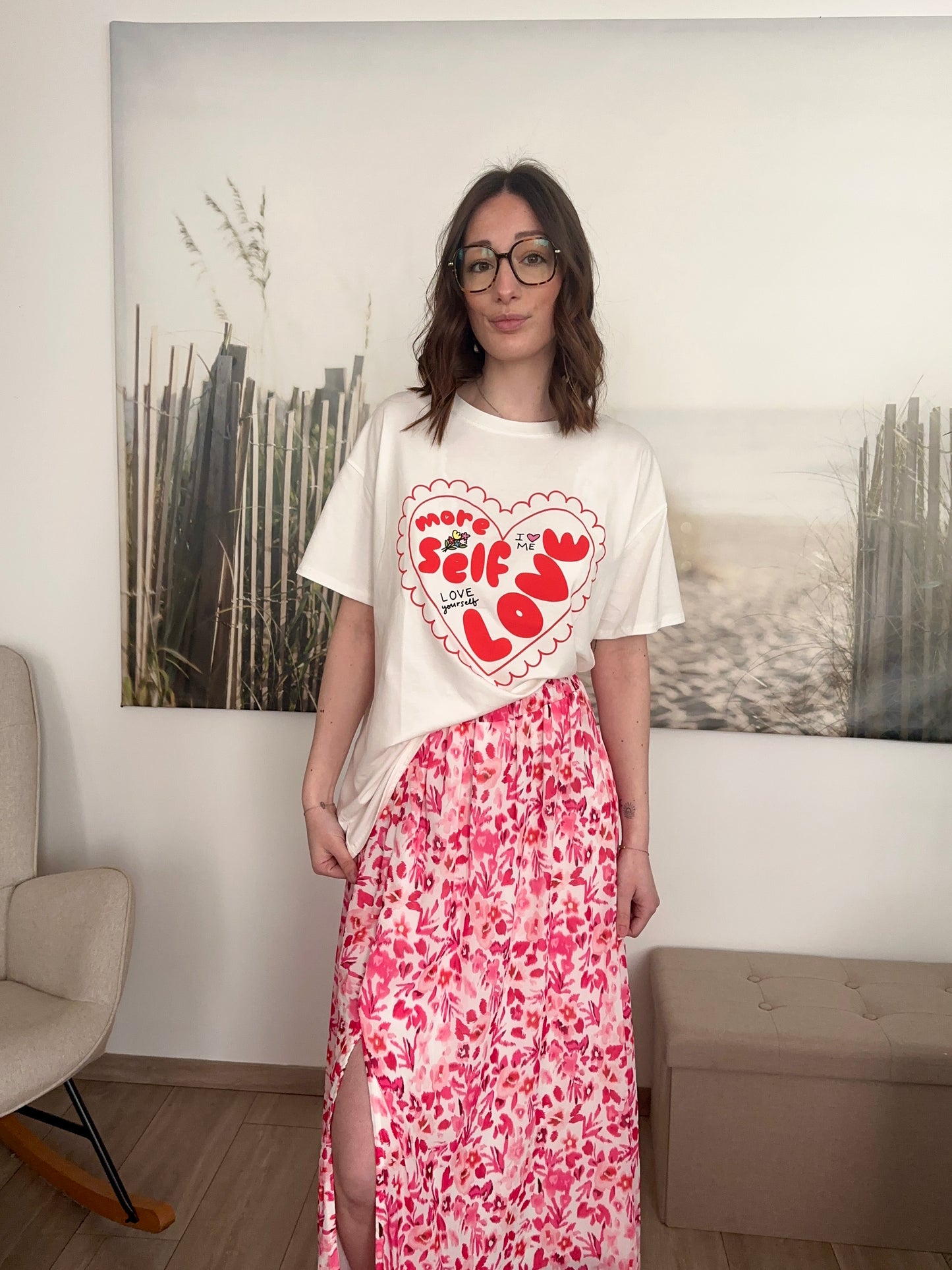 Tee-shirt "SELF LOVE" - Blanc
