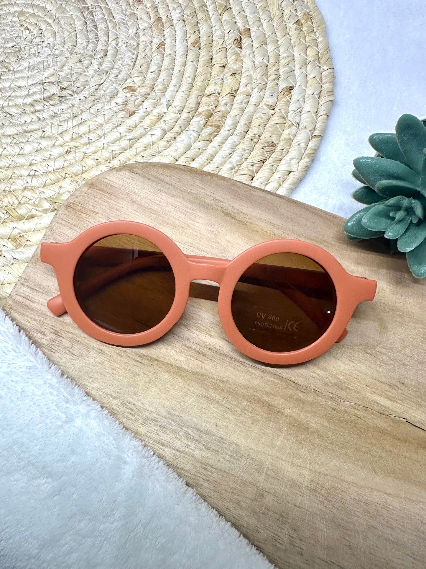 Lunettes de soleil ronde - Terracotta
