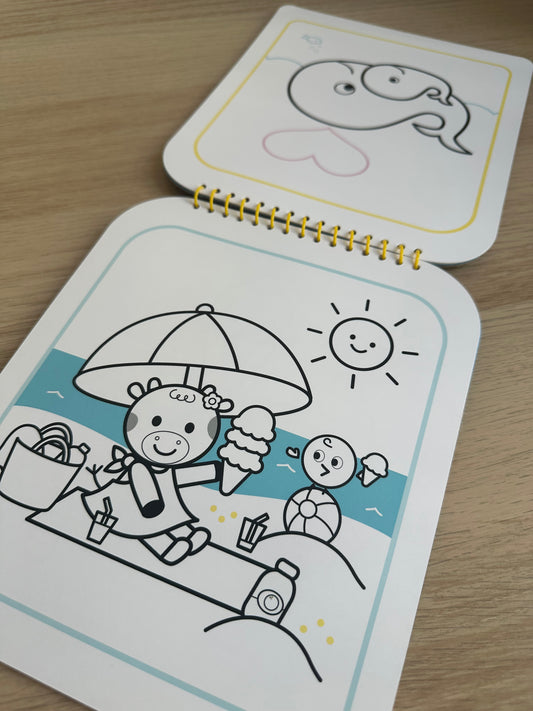 Livre de coloriage effaçable - La mer