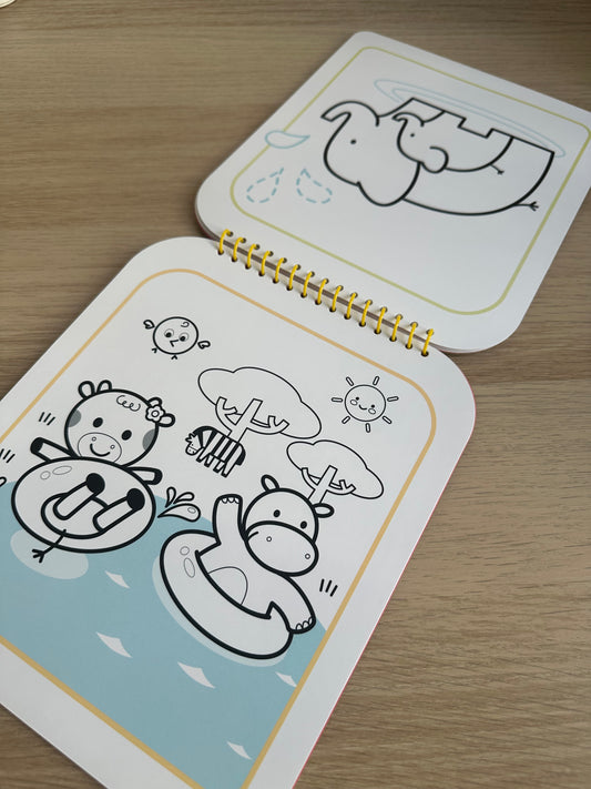 Livre de coloriage effaçable - Les animaux