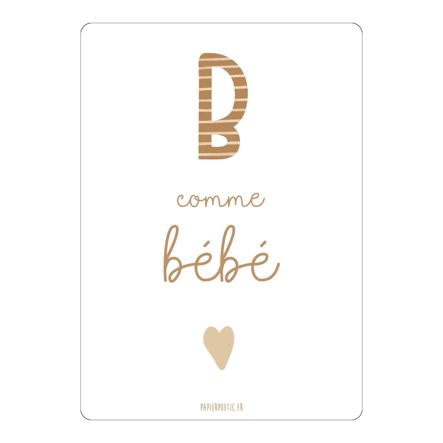 Carte postale "B comme bébé"