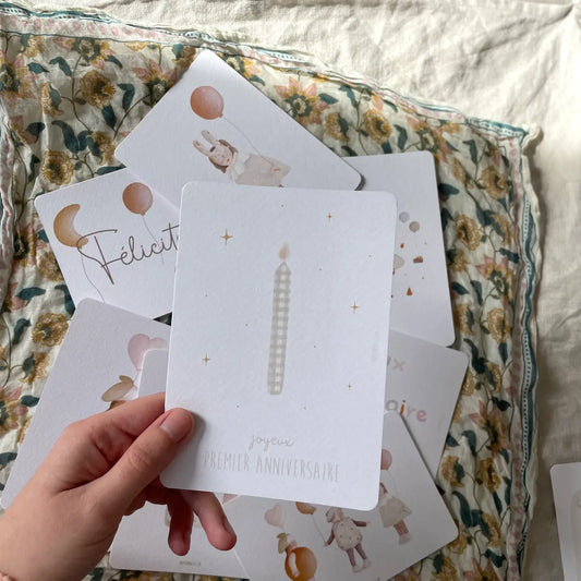 Carte postale "Joyeux premier anniversaire"