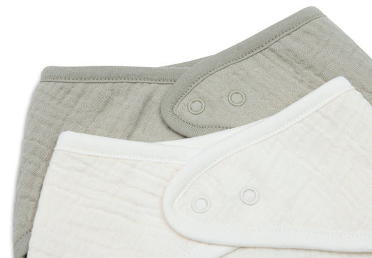 Bavoir bandana gaze de coton - Olive Green