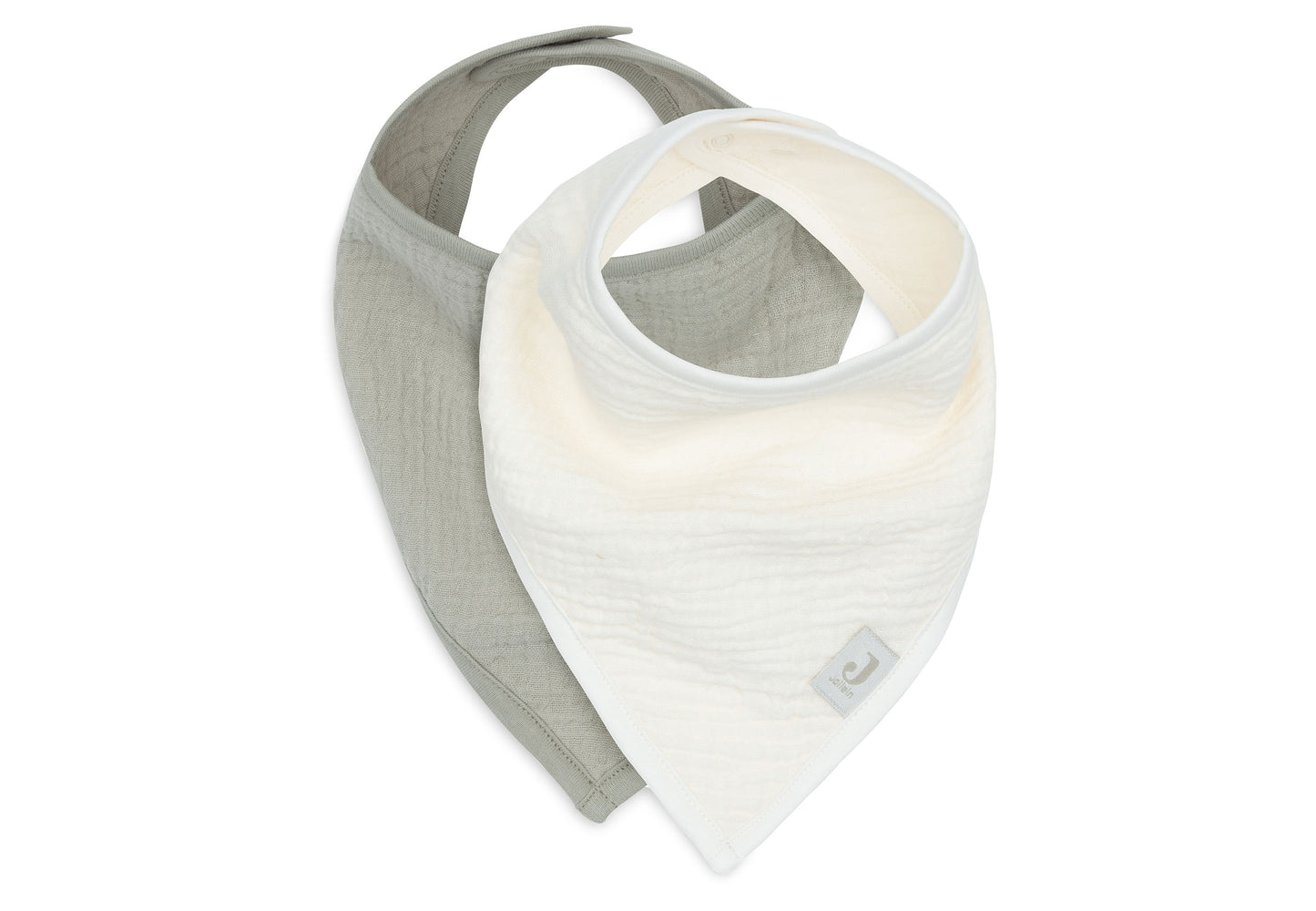 Bavoir bandana gaze de coton - Olive Green