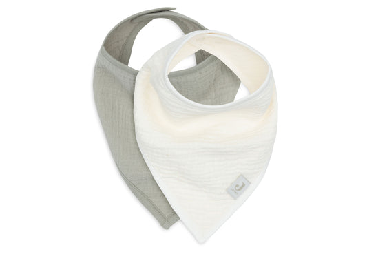 Bavoir bandana gaze de coton - Olive Green