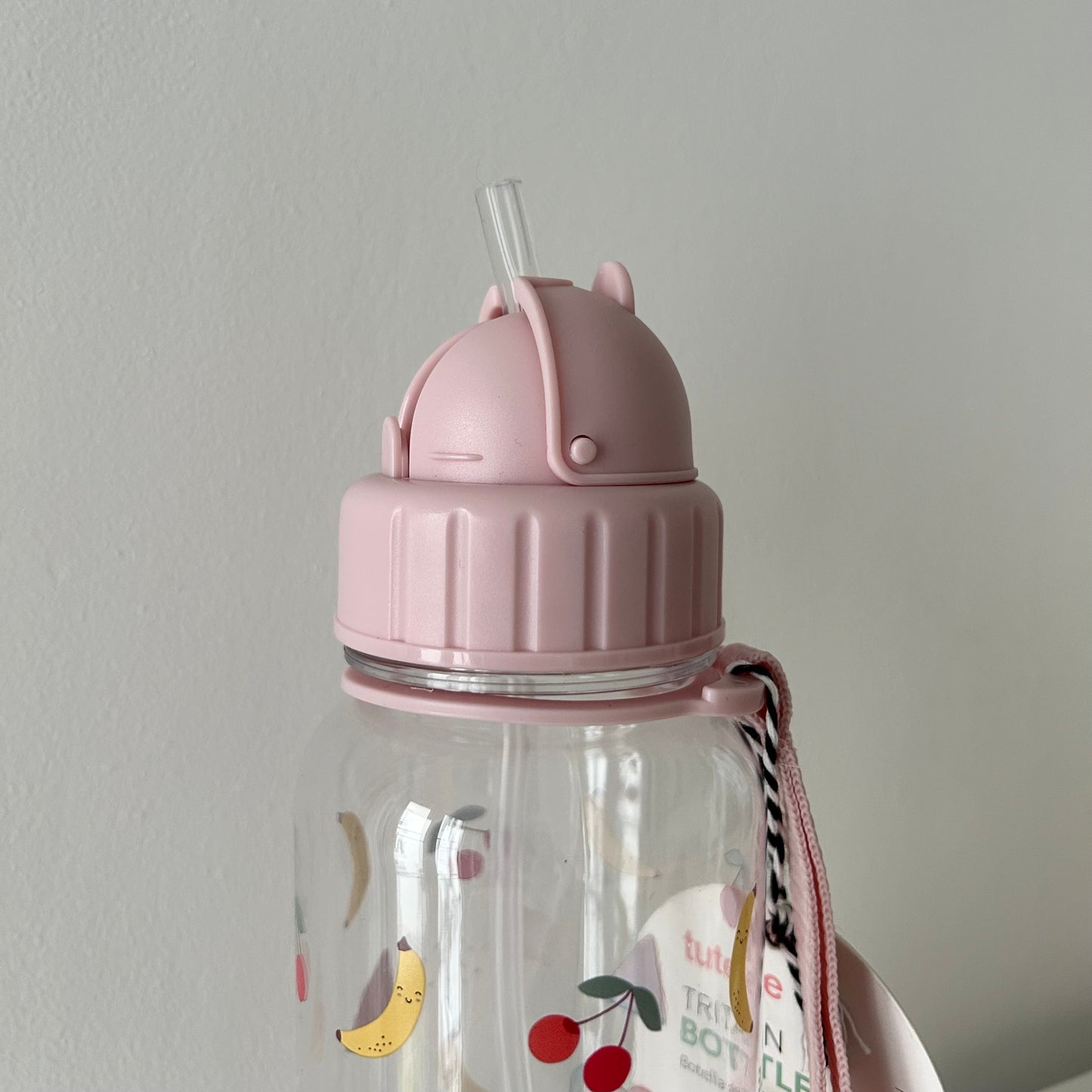 Gourde en plastique avec paille - Fruits