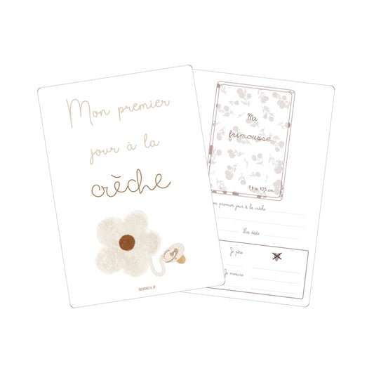 Carte souvenirs de crèche "Fleur"