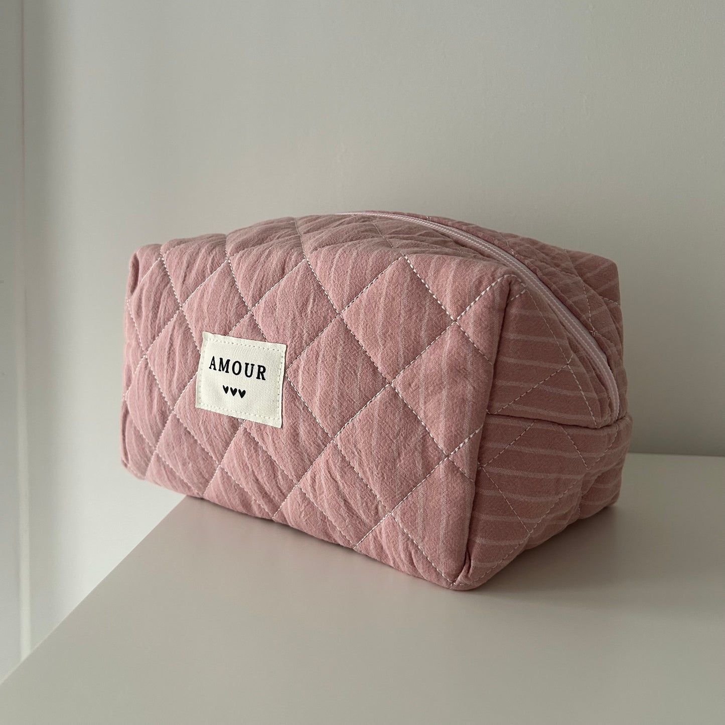 Grande trousse AMOUR - Vieux rose