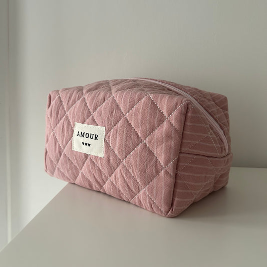 Grande trousse AMOUR - Vieux rose