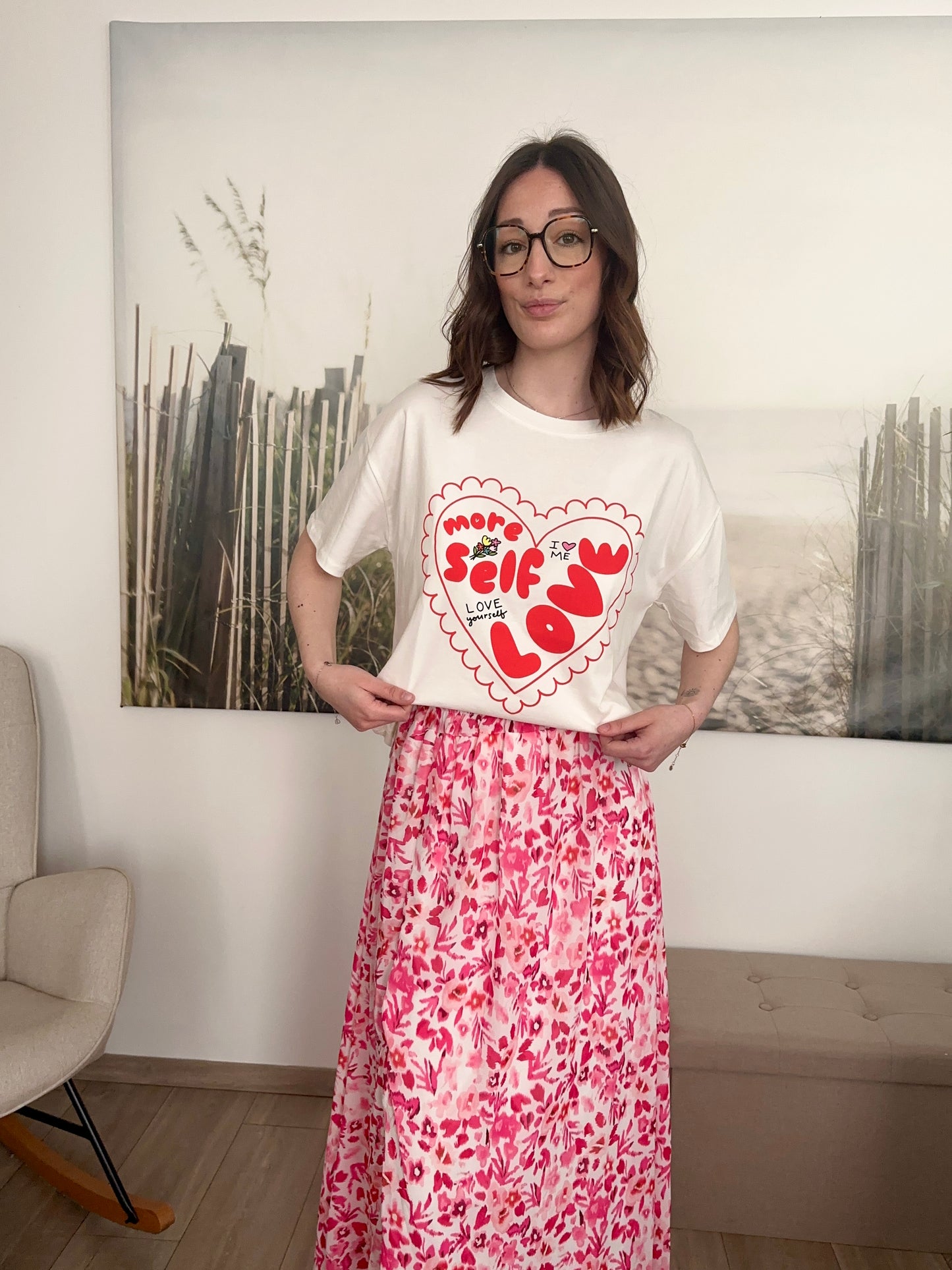 Tee-shirt "SELF LOVE" - Blanc