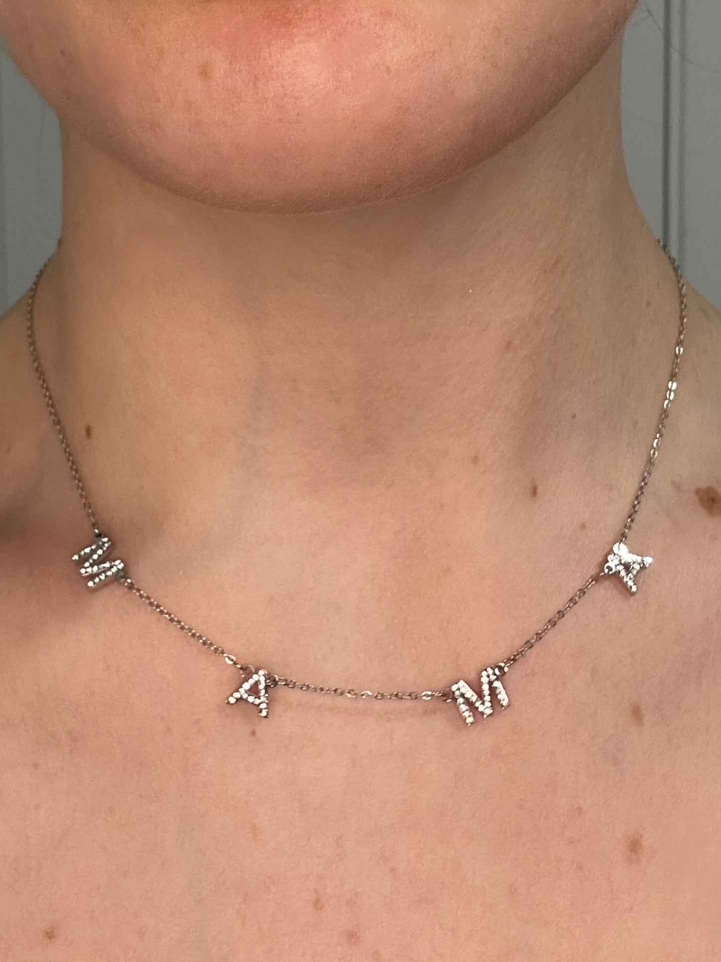Collier "mama" en cristal et acier inoxydable - Doré et argenté