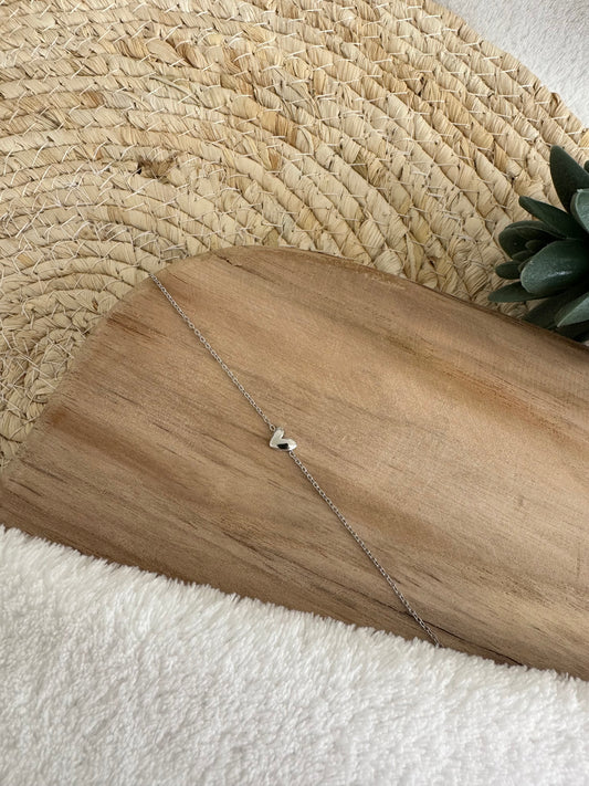 Bracelet "petit coeur" en acier inoxydable - Doré & argenté
