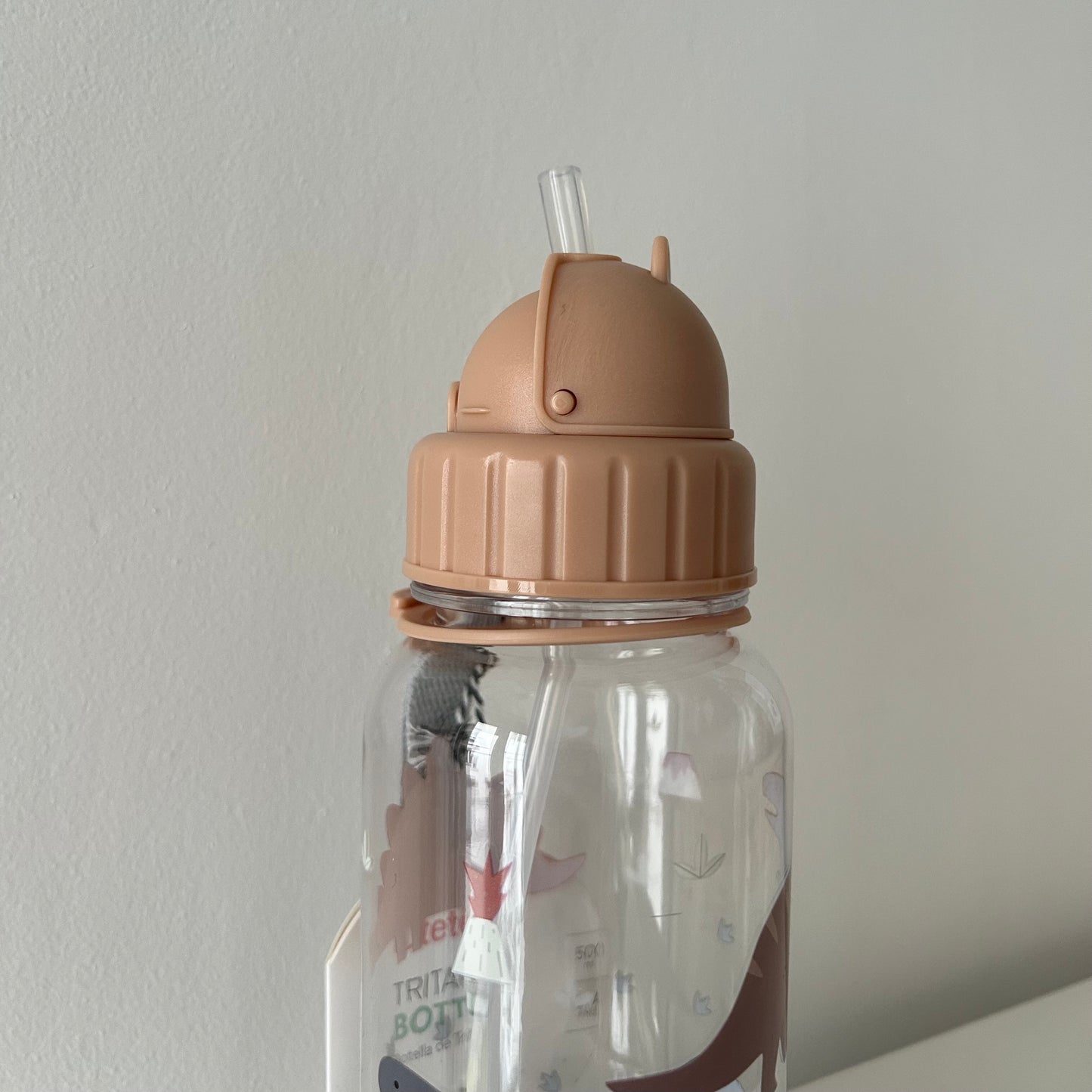 Gourde en plastique avec paille - Dinos world