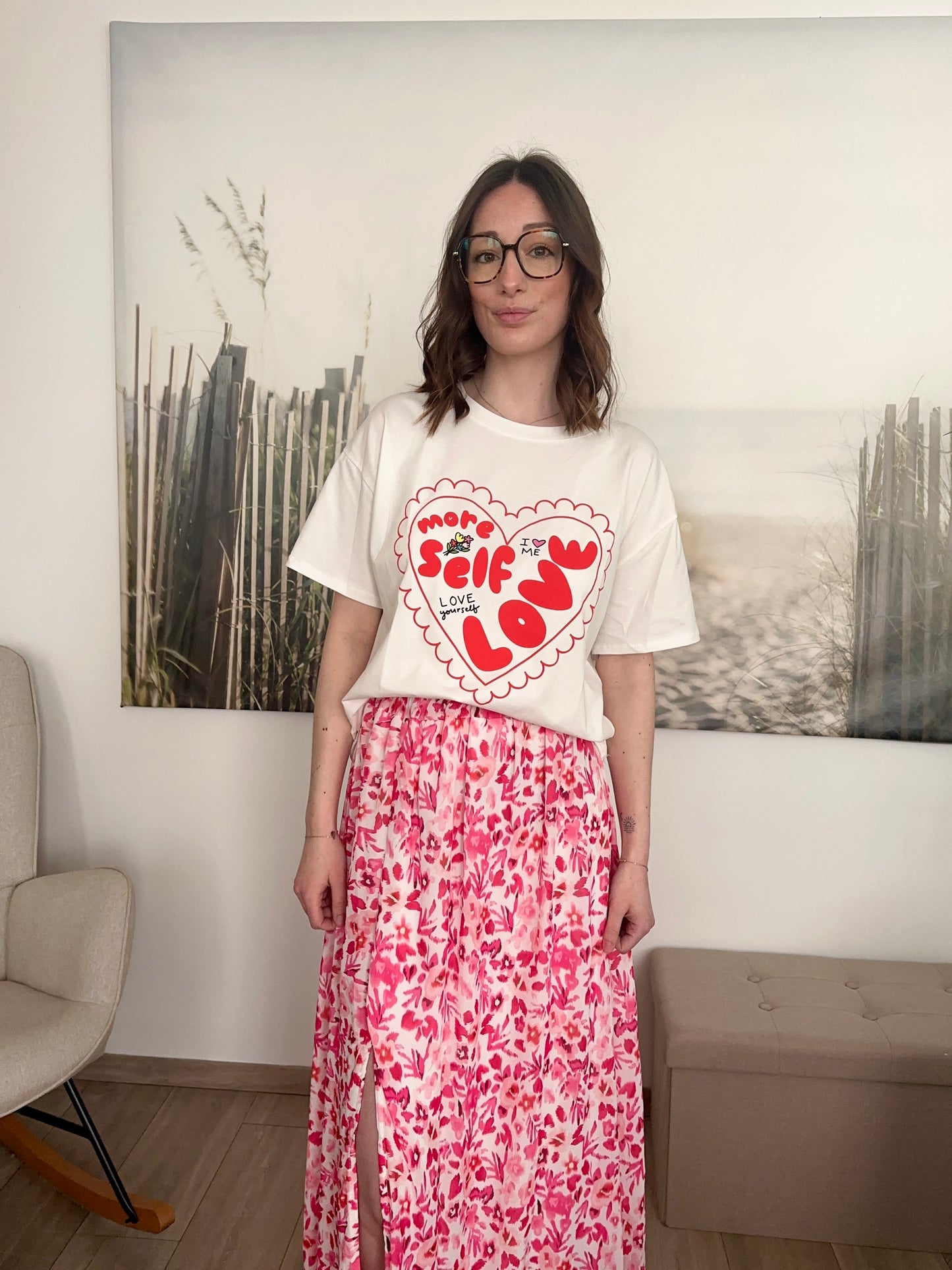 Tee-shirt "SELF LOVE" - Blanc