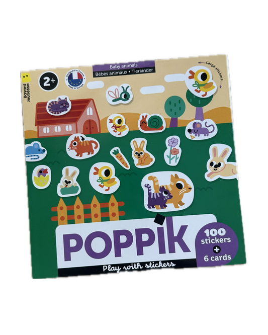 Coffret stickers et cartes éducatif - Bébé animaux