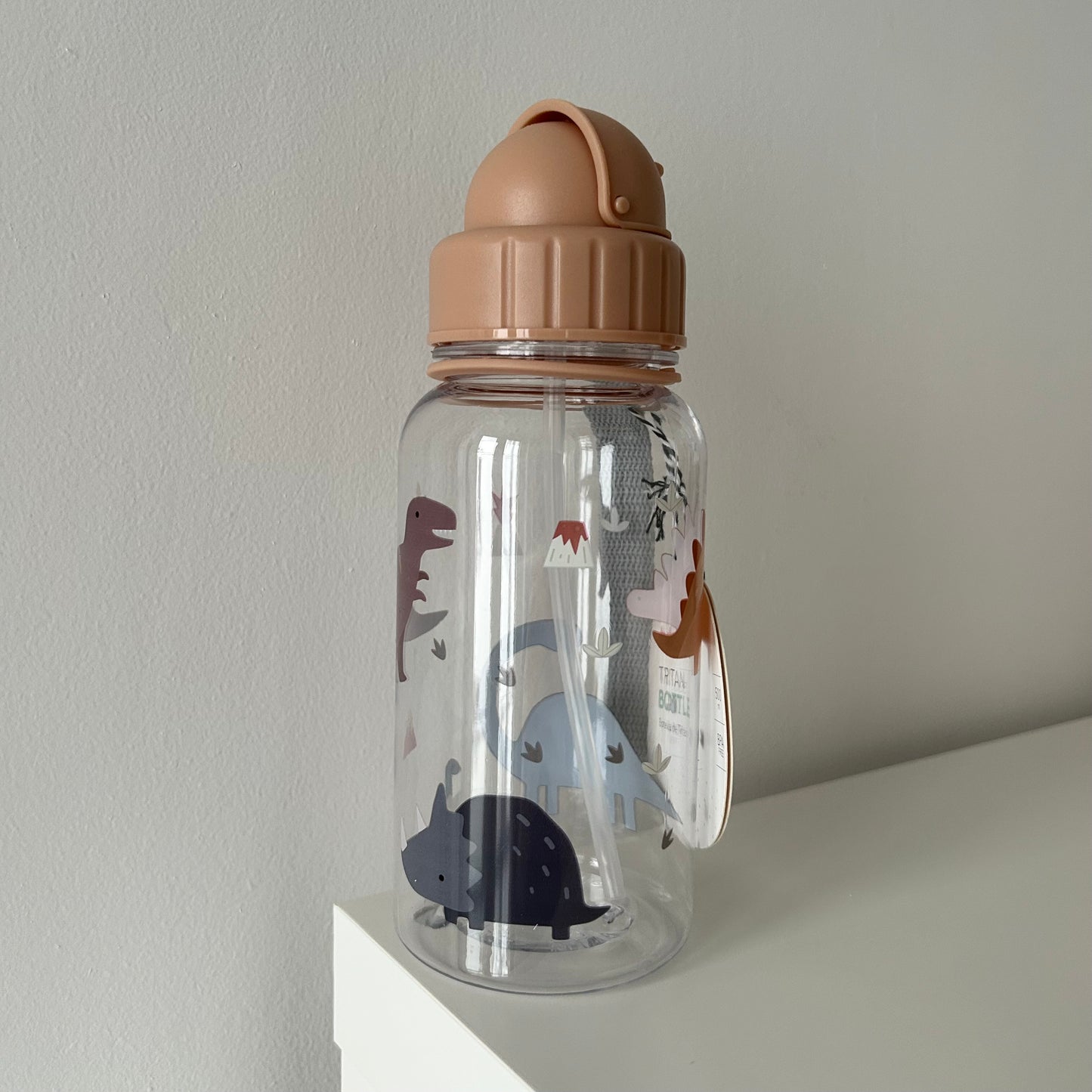 Gourde en plastique avec paille - Dinos world