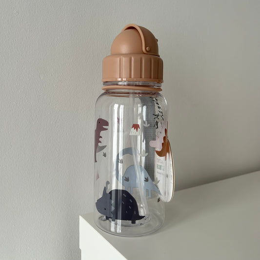 Gourde en plastique avec paille - Dinos world