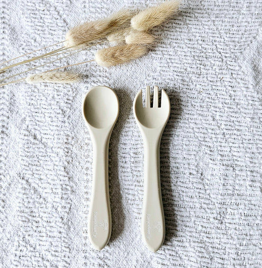 Set de couverts en silicone - Beige