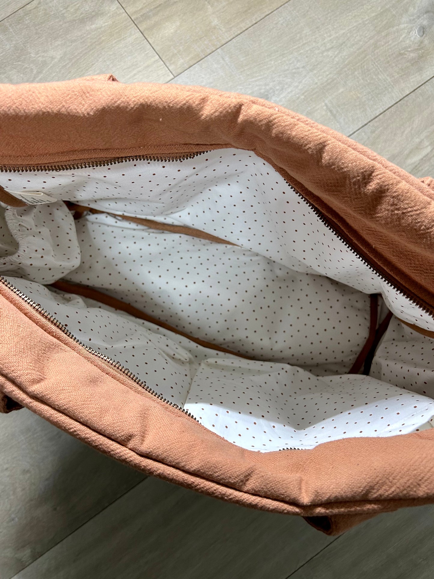 Sac à langer en coton - Terracotta