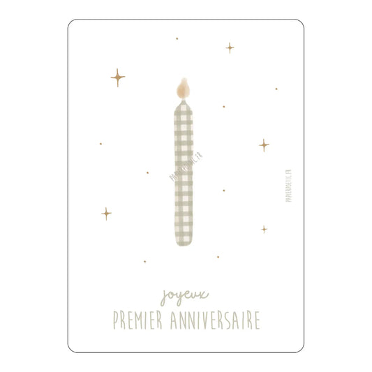 Carte postale "Joyeux premier anniversaire"