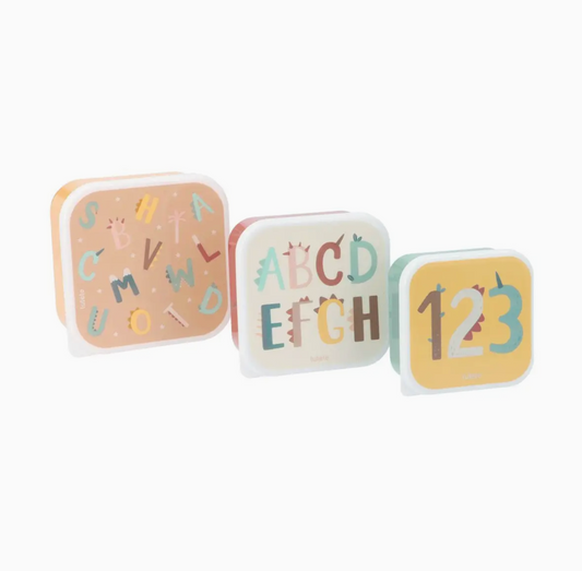 Ensemble de 3 boîtes à déjeuner - Alphabet
