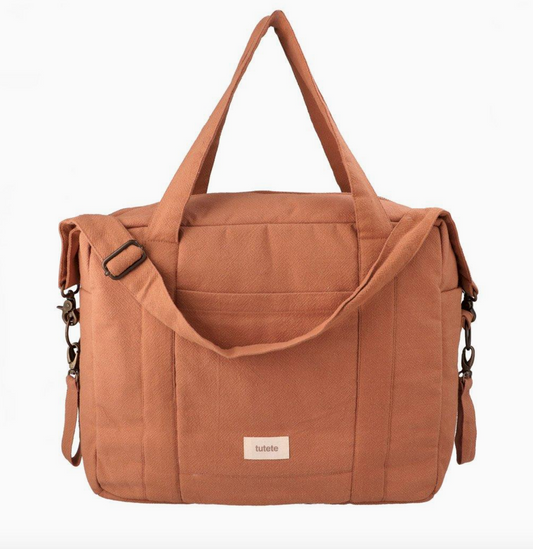 Sac à langer en coton - Terracotta