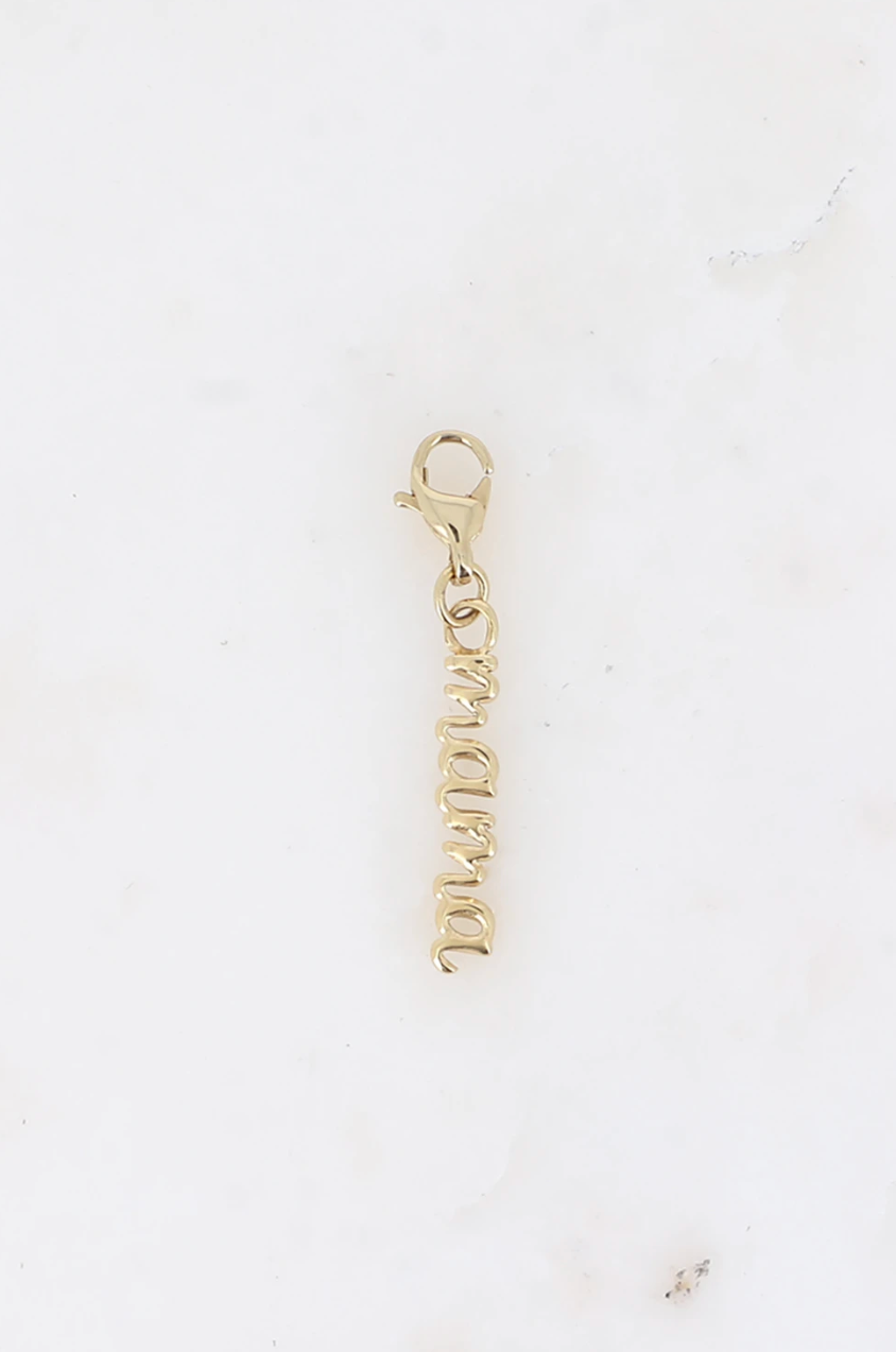 Charm "mama" en acier inoxydable - Doré et argenté