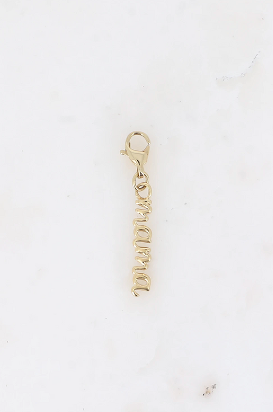 Charm "mama" en acier inoxydable - Doré et argenté