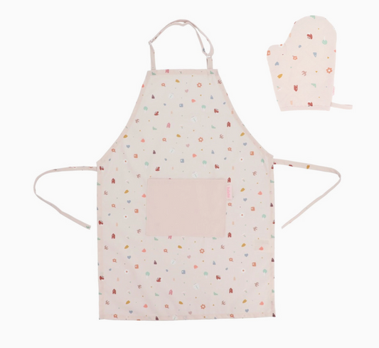 Ensemble de tablier et manique - Géométrie nature